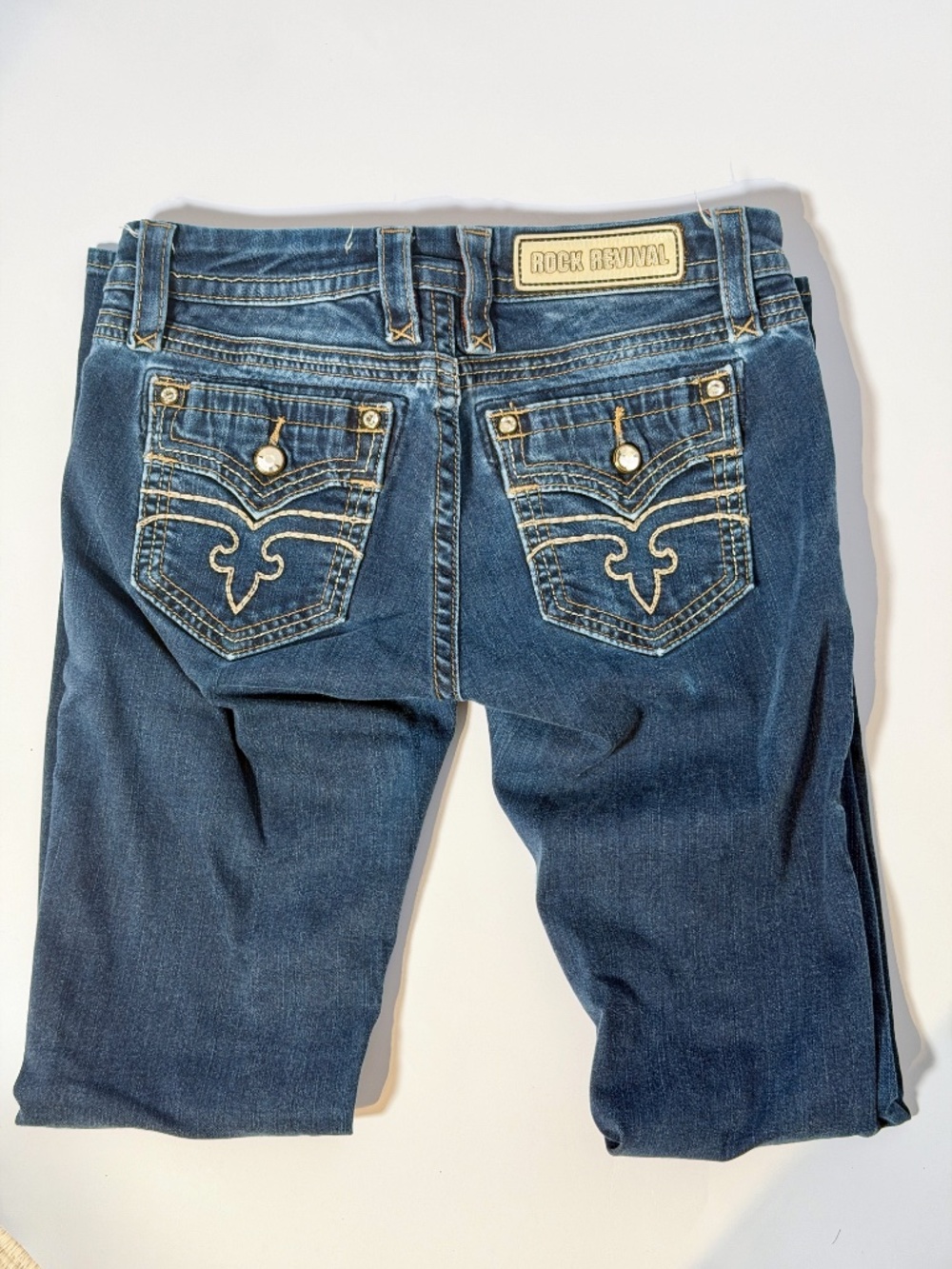 Rock Revival Alivia Skinny Jeans Women's Size 28 Medium Wash Stretch Denim